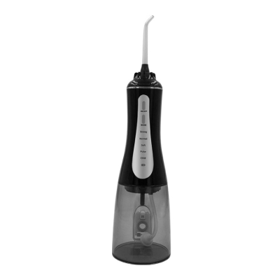 350ML Water Tank Oral Irrigator Rechargeable 5 Gear Adustable Water Flosser, Spec: With  Bracket Black
