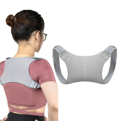 Adjustable Men And Women Invisible Back Correction Belt Adult And Child Hunchback Posture Correction Belt, Specification: Free Size(Gray)