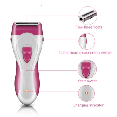Women Body Hair Remover Trimmer Waterproof Rechargeable for Face Body