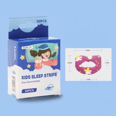 BLACK XS Breathing Correction Sticker Physical Anti-snoring Sticker, Specification: Children Style