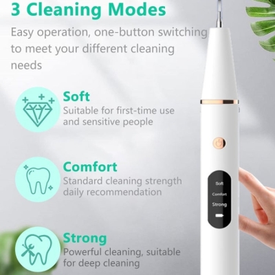 Ultrasonic Electric Dental Scaler Teeth Plaque Cleaner Dental Stone Removal With LED Light, Spec: Pacakge B with Accessories