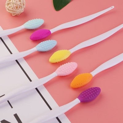 Silicone Cleaning Brush Beauty Tool Double Side Nose To Clean Blackhead Removers(Color Random Delivery)
