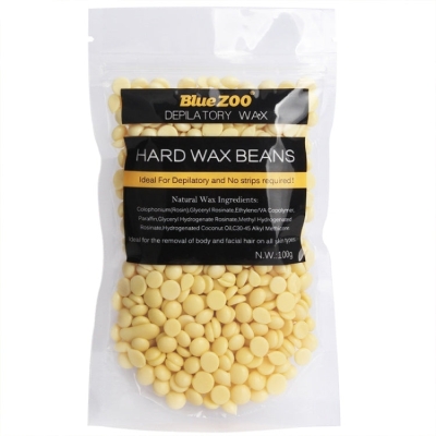 Blue Zoo 100g / Pack Cream Flavor Depilatory Wax Hair Removal Solid Hard Wax Beans Body Hair Epilation Beauty Makeup, with the Wax Heater Machine Use (HC1811)