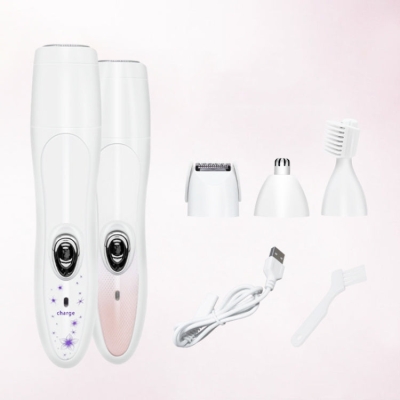 Electric 4 In 1 Epilator Ladies Household Multi-Function Water Washing Shaver(Pink)