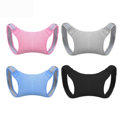 Adjustable Men And Women Invisible Back Correction Belt Adult And Child Hunchback Posture Correction Belt, Specification: Free Size(Black)