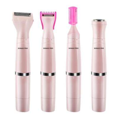 SONAX PRO SN-8933 4 In 1 Electric Women Shaver Multi-Function USB Charge Scraping Knife Hair Removal Device(Pink)