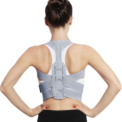 Humpback Correction Belt Back Posture Corrector, Specification: S(050 Adult Gray)